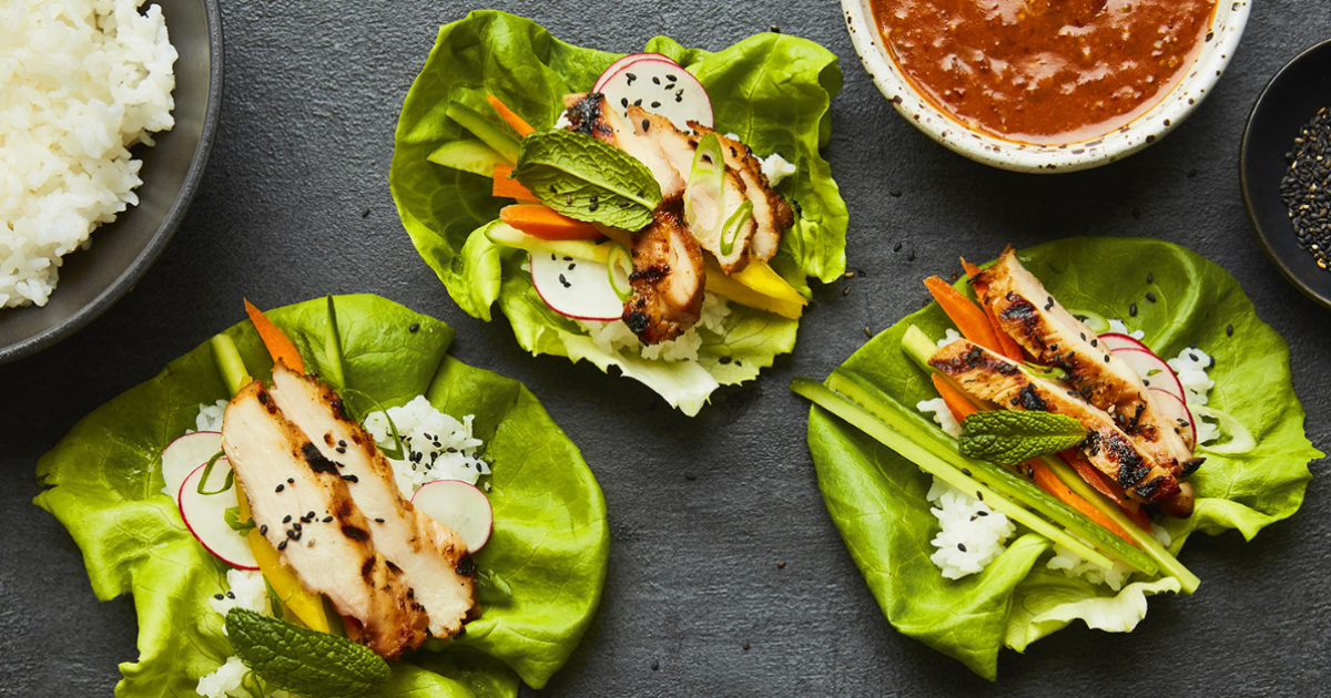 Korean Chicken Lettuce Wraps | Exceldor
