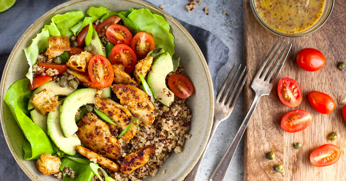 Honey Mustard Chicken Quinoa Bowl | Exceldor