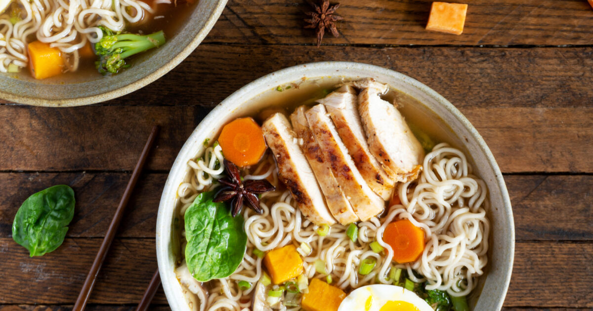Grilled chicken and sweet potato ramen | Exceldor