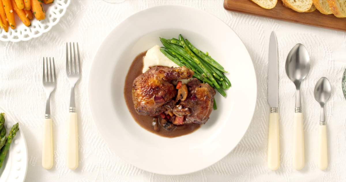 Classic French coq au vin recipe | Exceldor