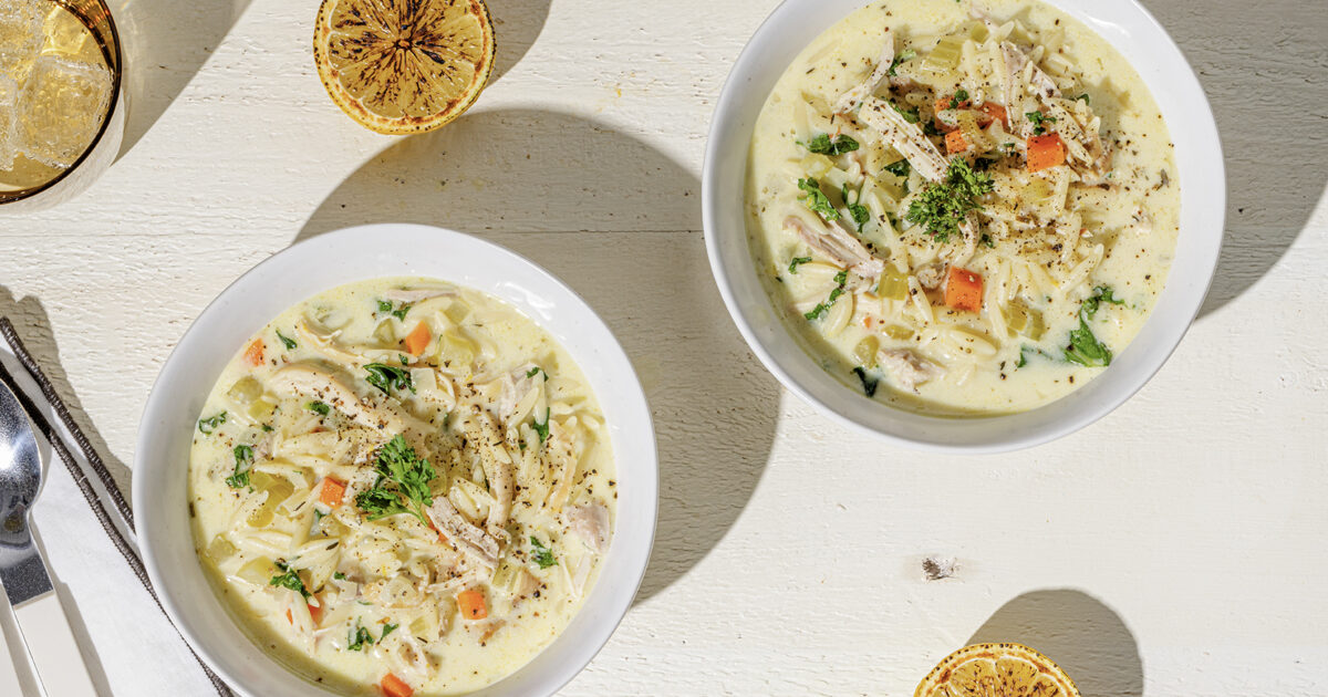Creamy chicken and lemon soup recipe | Exceldor