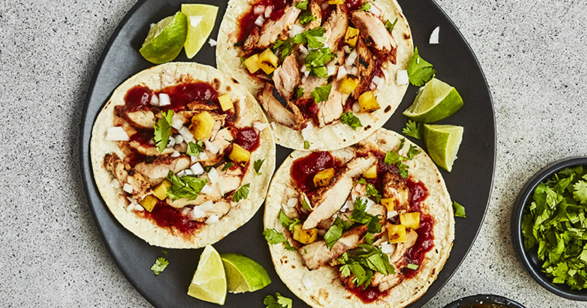 chicken al pastor tacos - Exceldor Products & Recipes
