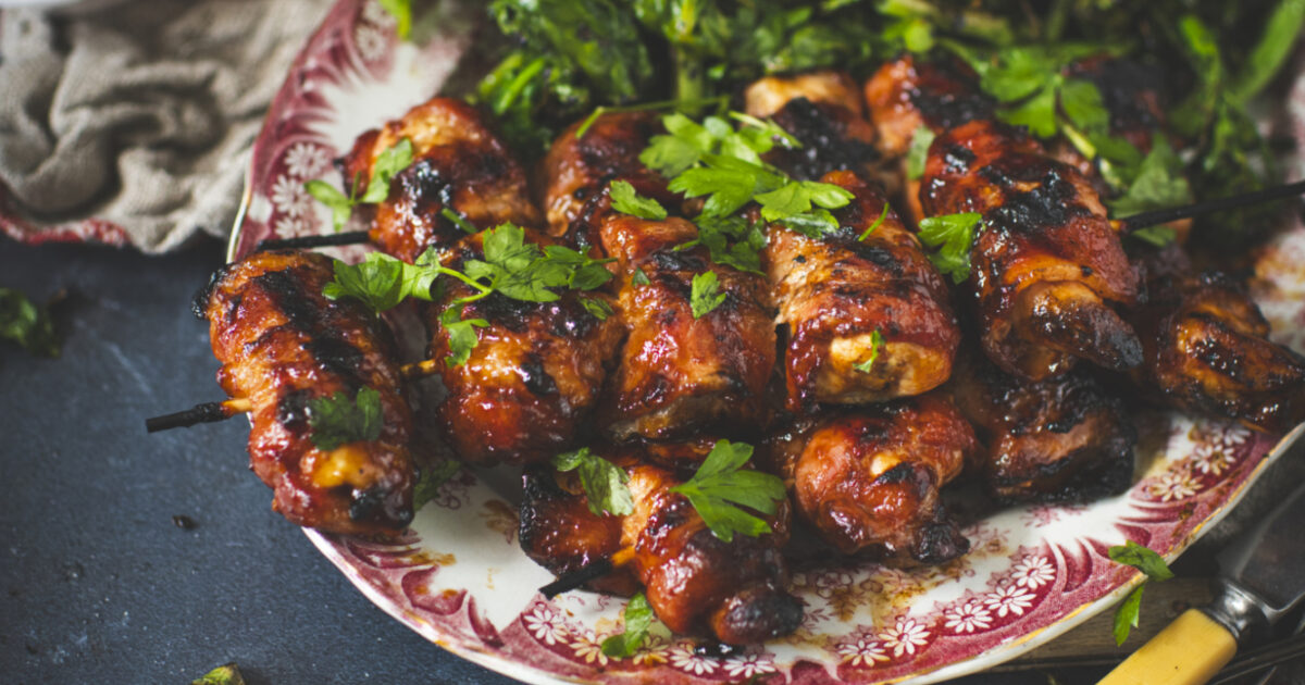 Recipe for Maple Bacon Chicken Skewers with BBQ Whisky… | Exceldor