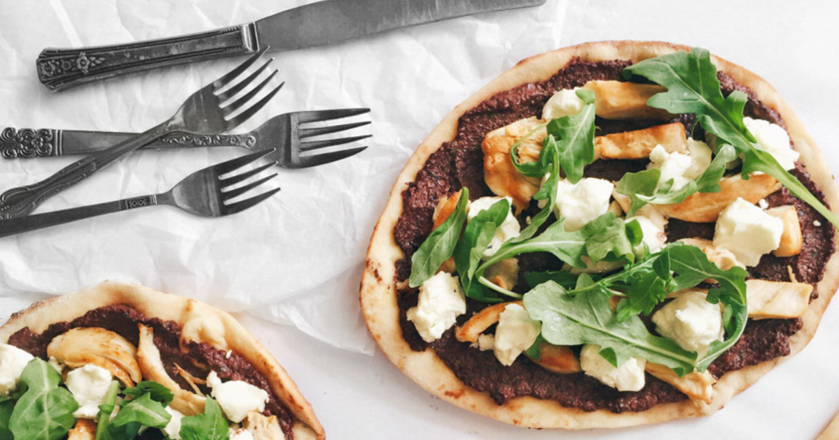 Grilled Chicken Pizza with Olive Pesto | Exceldor