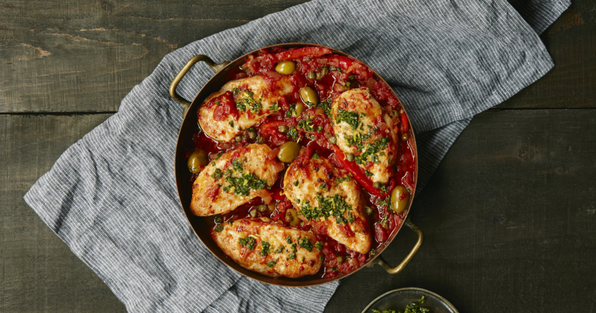 Flavorful olive and gremolata chicken | Exceldor