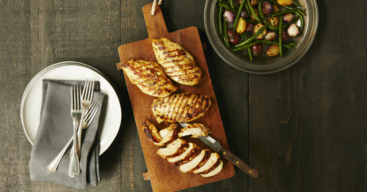 Grilled vegetable maple paprika chicken | Exceldor