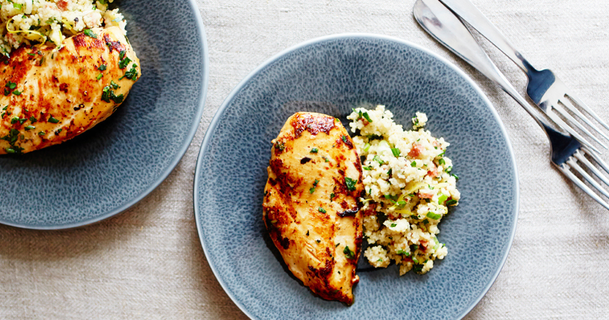 Shish Taouk Chicken with Lemon Couscous | Exceldor