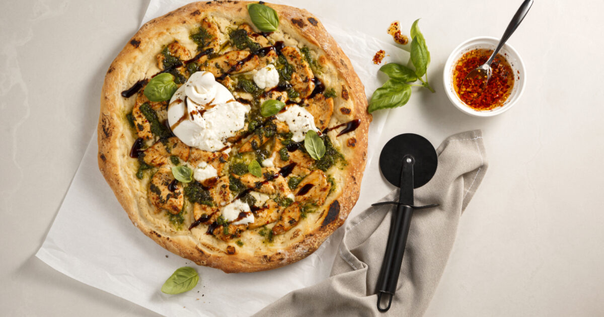 Chicken and Burratini Pizza Recipe | Exceldor