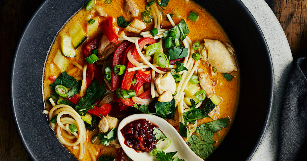 Chicken coconut squash hearty soup | Exceldor