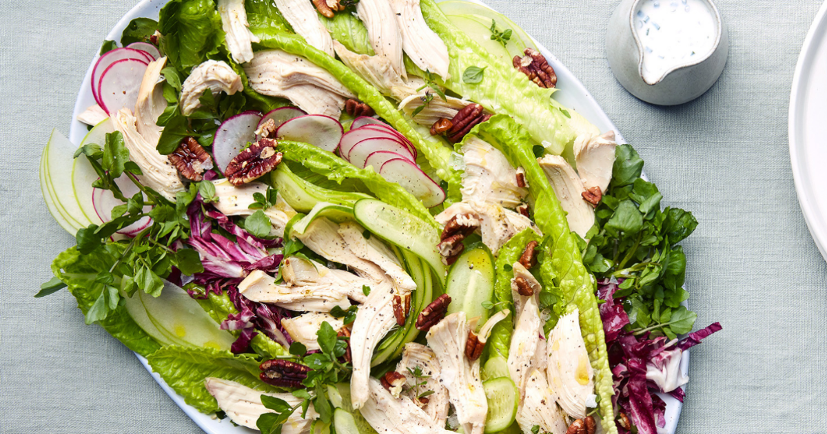 Watercress Salad with Roast Chicken and Goat Cheese | Exceldor