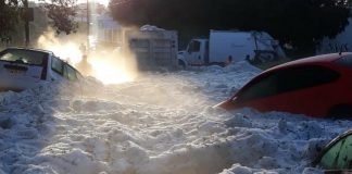 بارش بیسابقه تگرگ در مکزیک