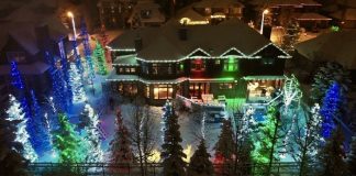 نقشهٔ تعاملی تمام خانههای زیبای تزئین شده کریسمس در شهر کلگری