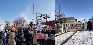 همراهی معترضین به خط لوله در تورنتو و ونکوور با گروه حامی بومیان Wet’suwet’en