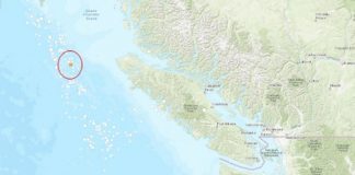 وقوع زمین لرزه 4.2 ریشتری در ساحل جزیره ونکوور
