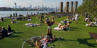 ابتکار یکی از پارکهای نیویورک برای فاصلهگذاری اجتماعی