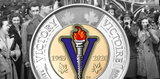 رونمایی ضرابخانه کانادا از سکهی ۲ دلاری گرامیداشت سالگرد ۷۵ پایان جنگ جهانی دوم