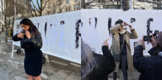 نصب Hopeful Hair در ونکوور به نشانه همبستگی با زنان ایرانی