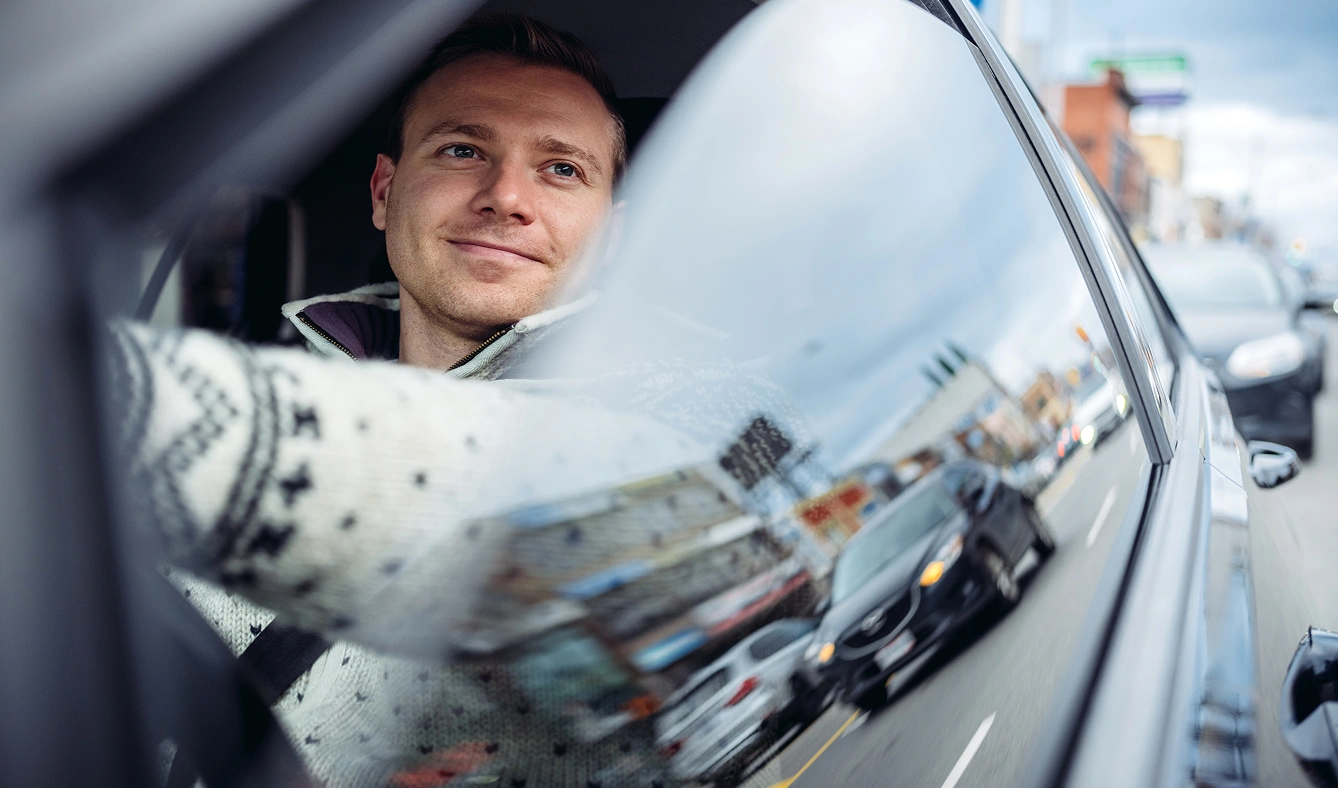 Man driving with auto insurance