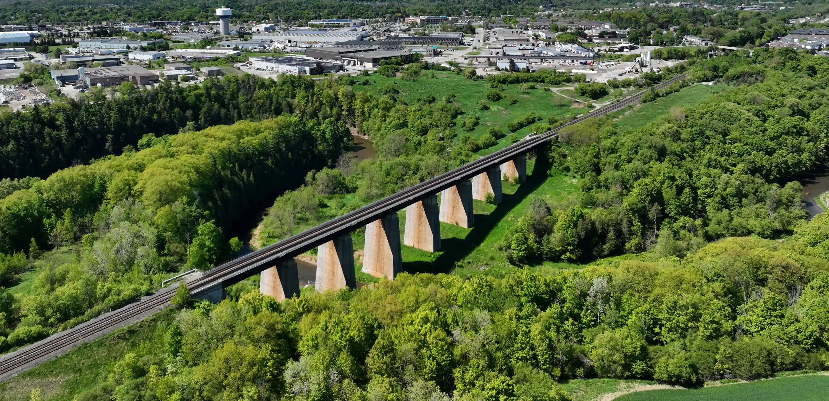 Bridge and trees in Georgetown Ontario