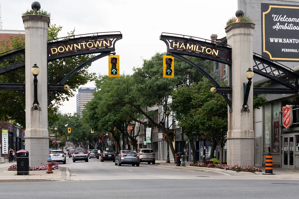 Downtown Hamilton sign