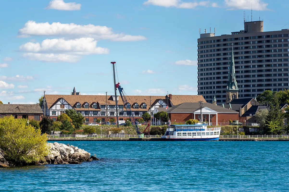 Water and buildings in Sarnia, Ontario