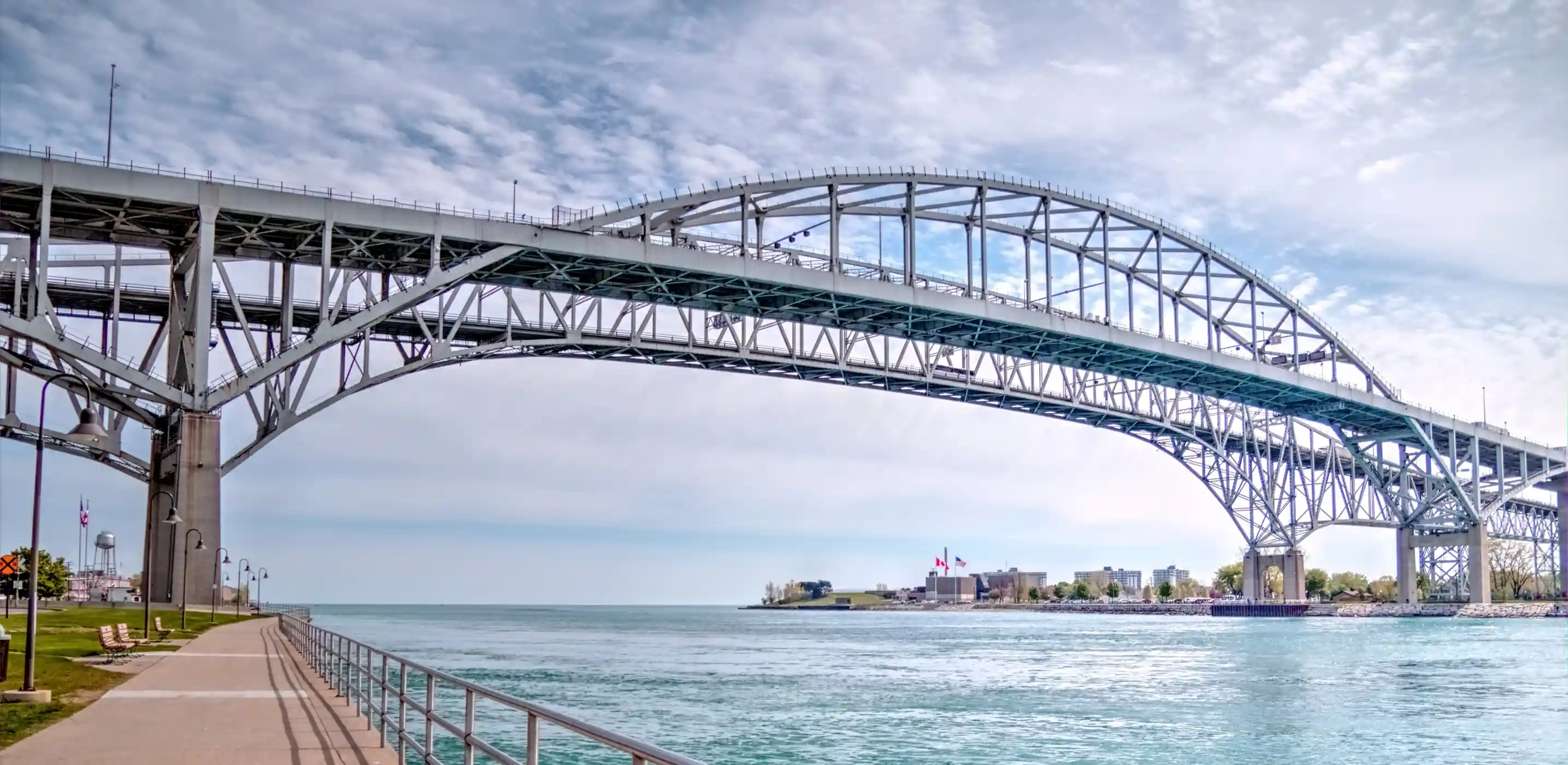 A bridge over water in Sarnia Ontario