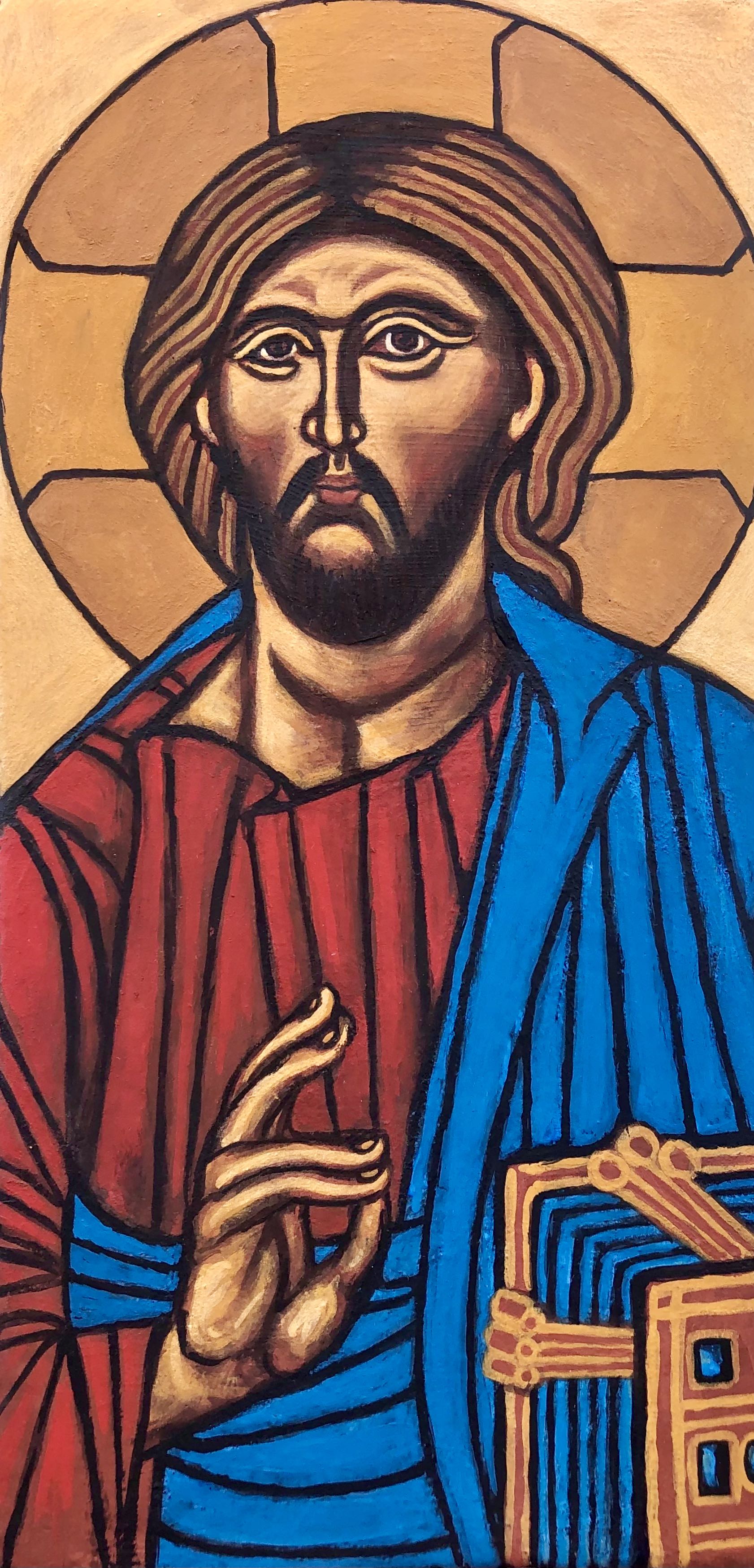 Camelia de Montety - Christ Pantocrator, XIIth century byzantine archetype (2025)