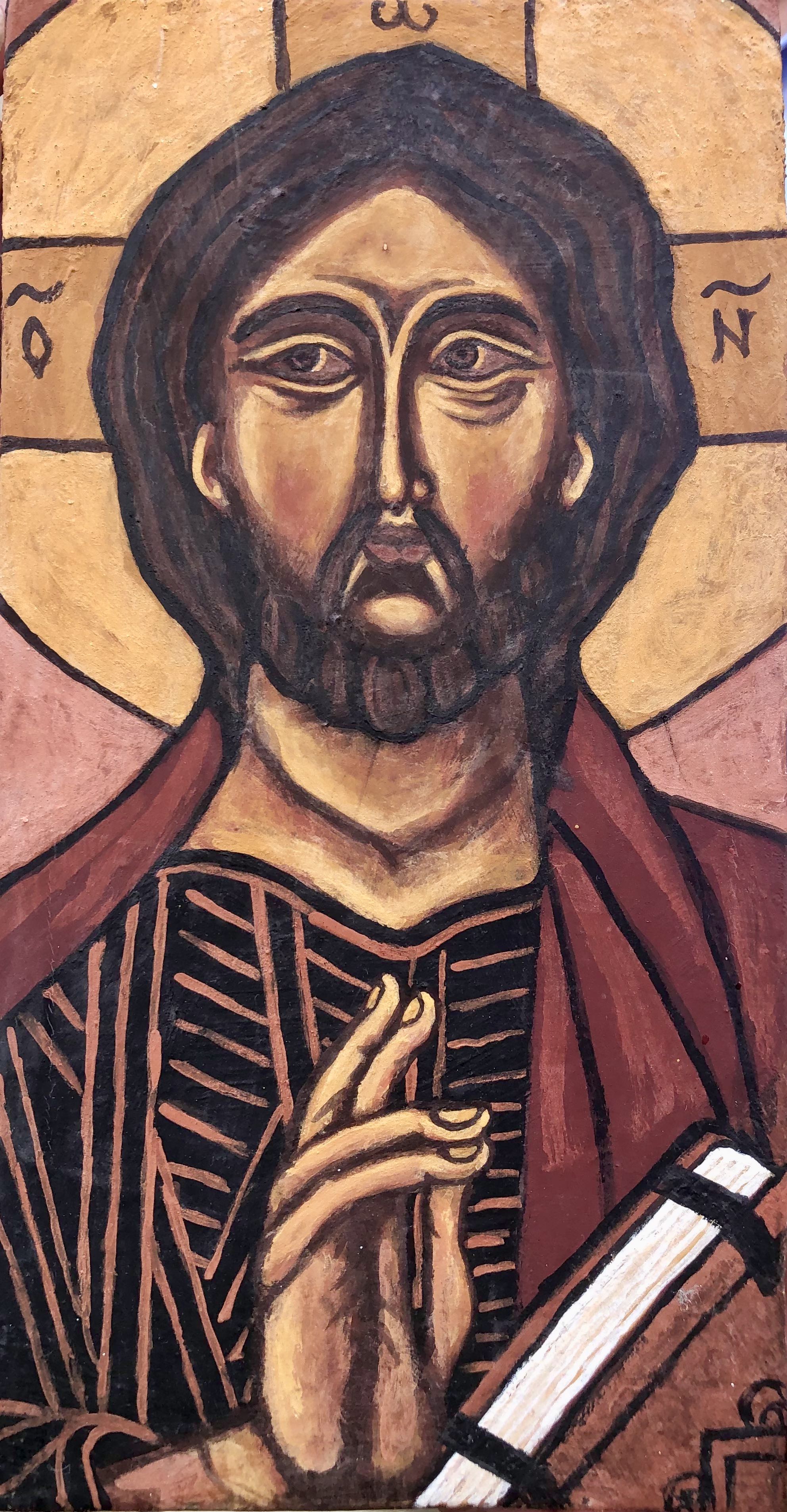 Camelia de Montety - Christ Pantocrator, XIVth century italo-byzantine archetype (2025)