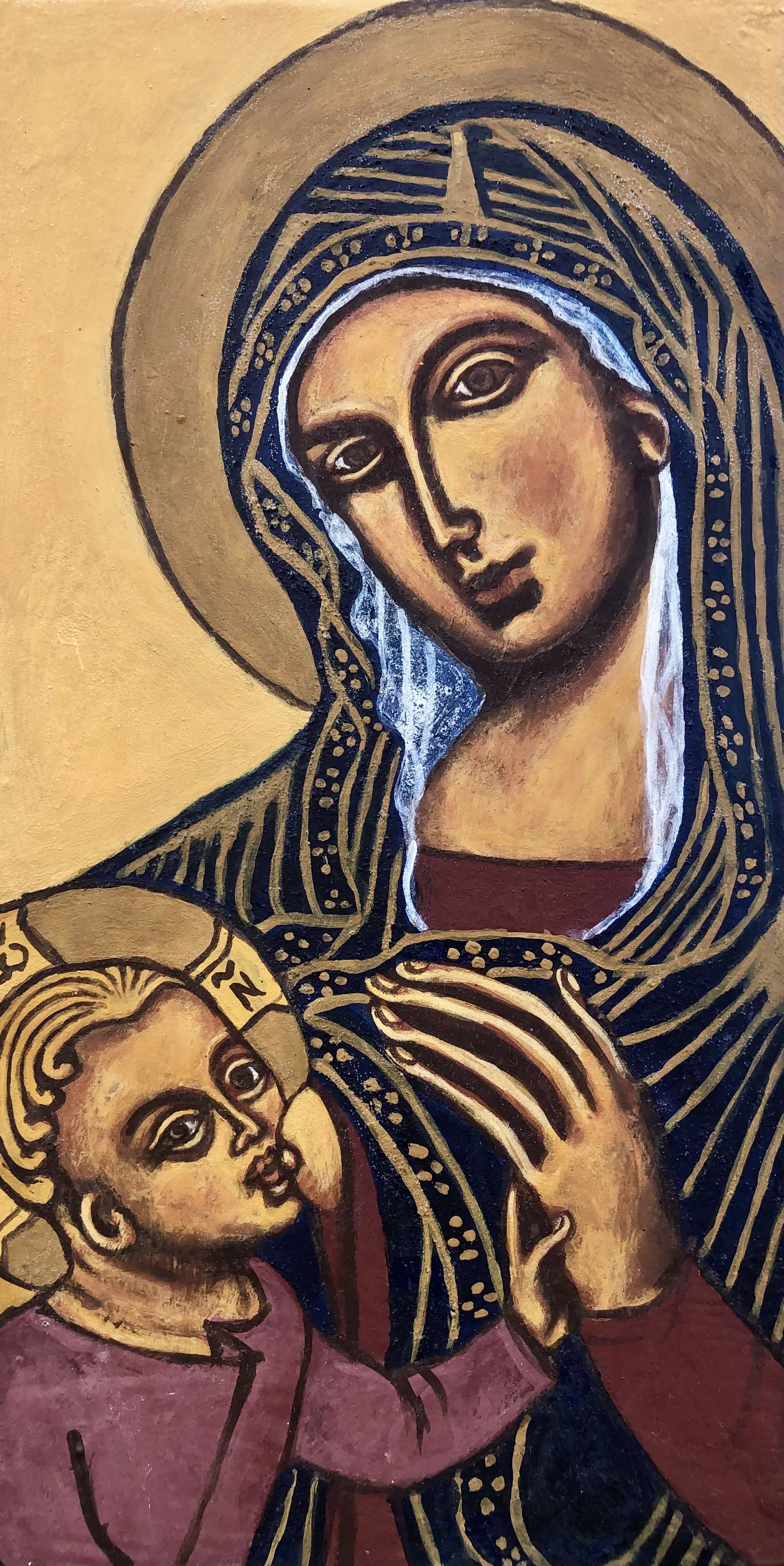 Camelia de Montety - Nursing Madonna, XIVth century italo-byzantine archetype (2025)