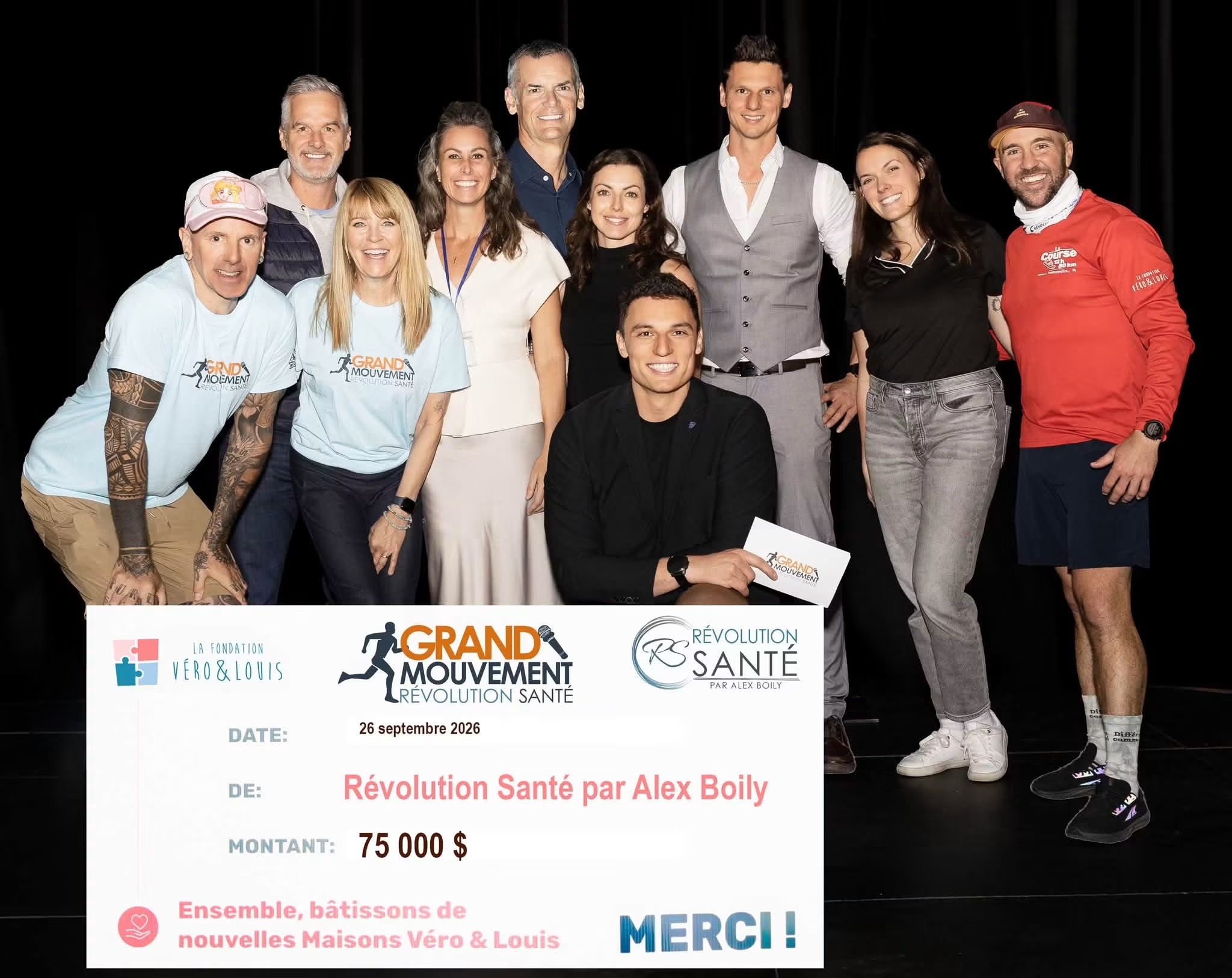 Image Le Sommet Révolution Santé remet 75 000 $ à la Fondation Véro & Louis