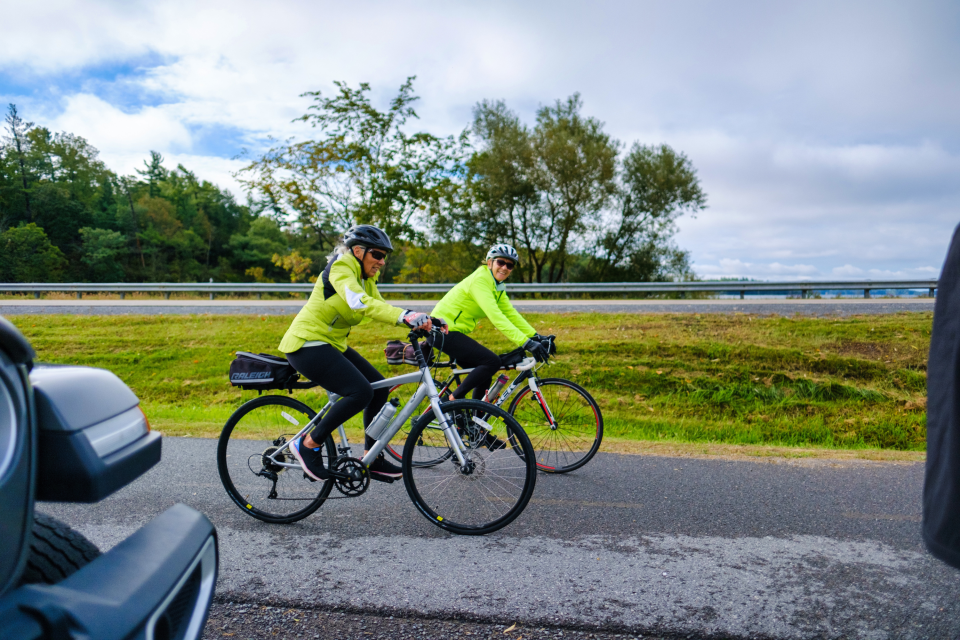 biking on the parkway