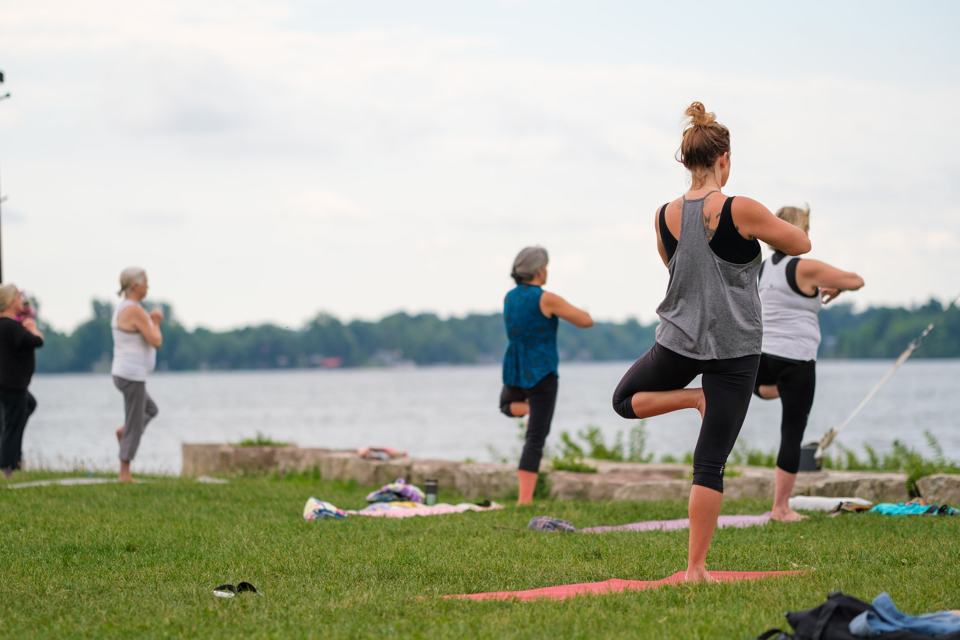 yoga in the park