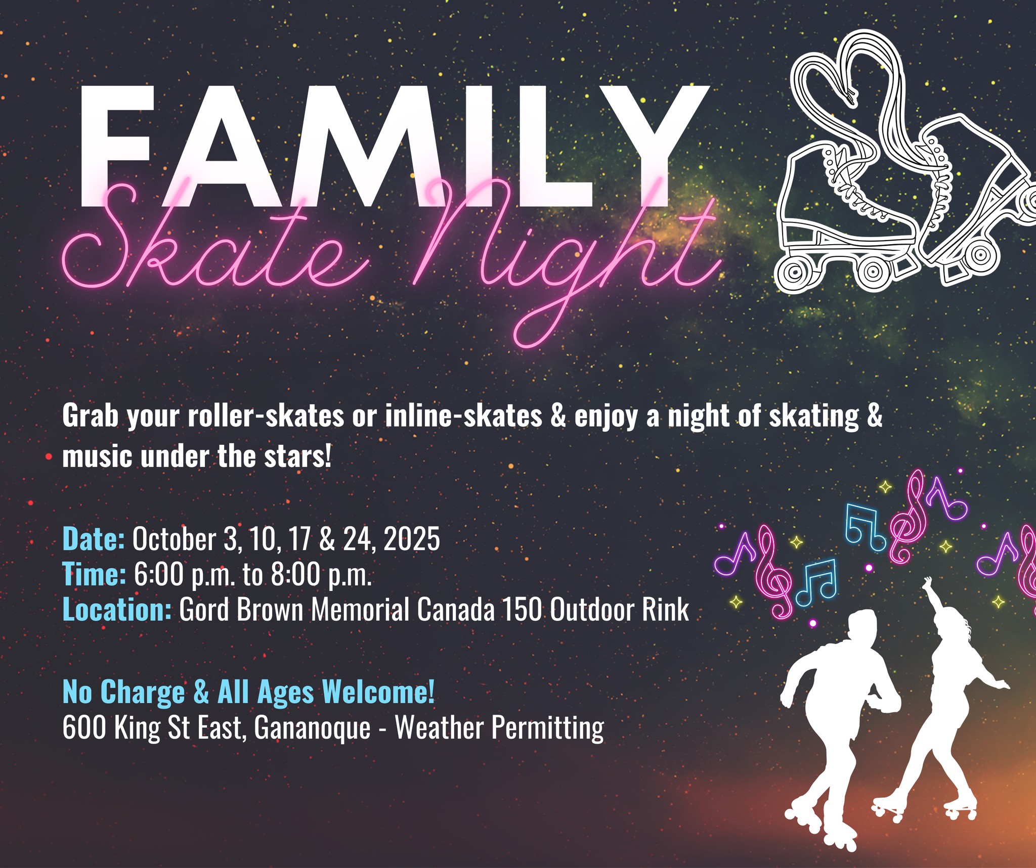 Family Skate Night Poster