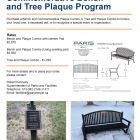 Commemorative Bench and Tree Plaque Program Poster