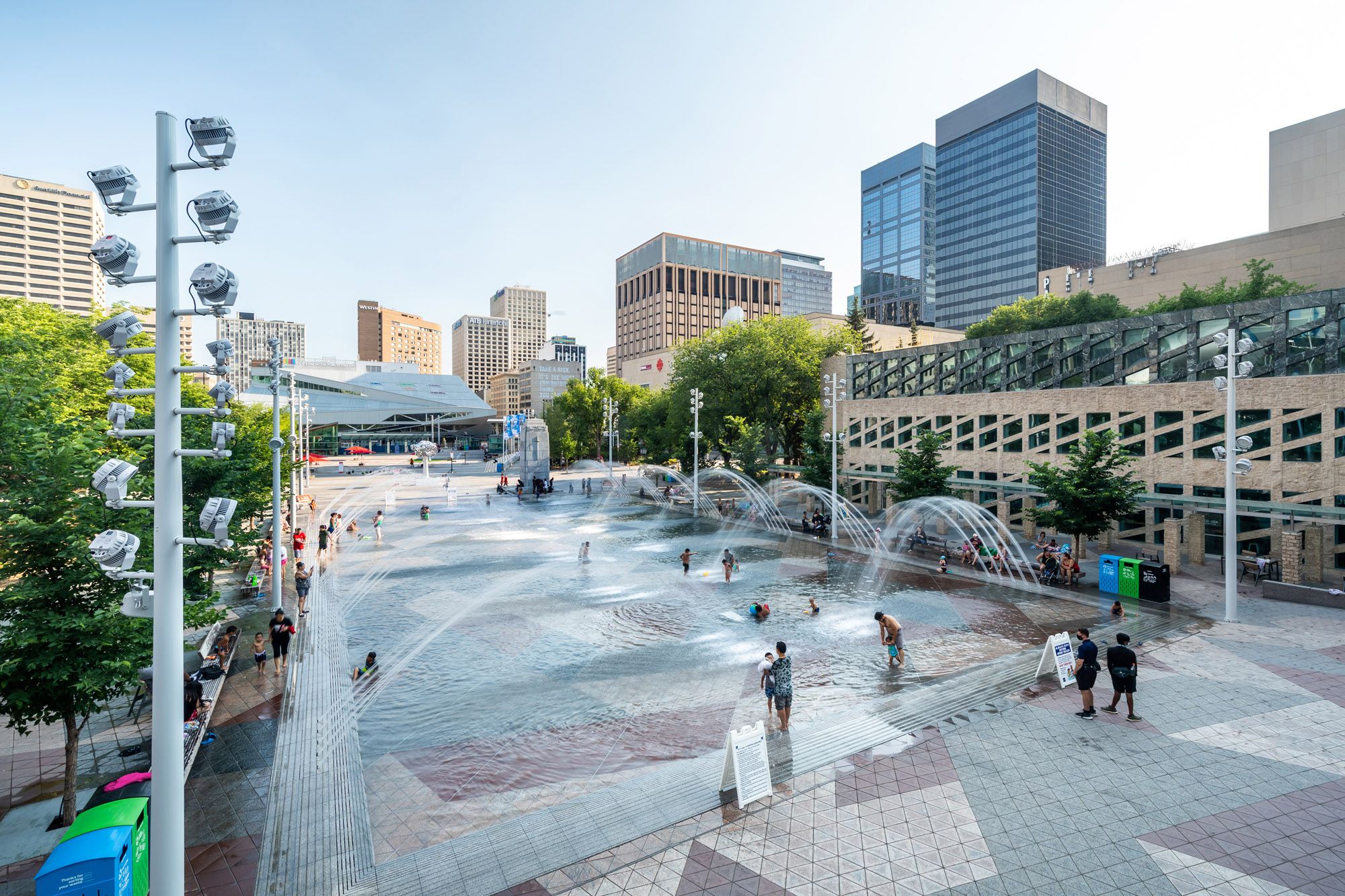 Edmonton City Hall Plaza and Fountains