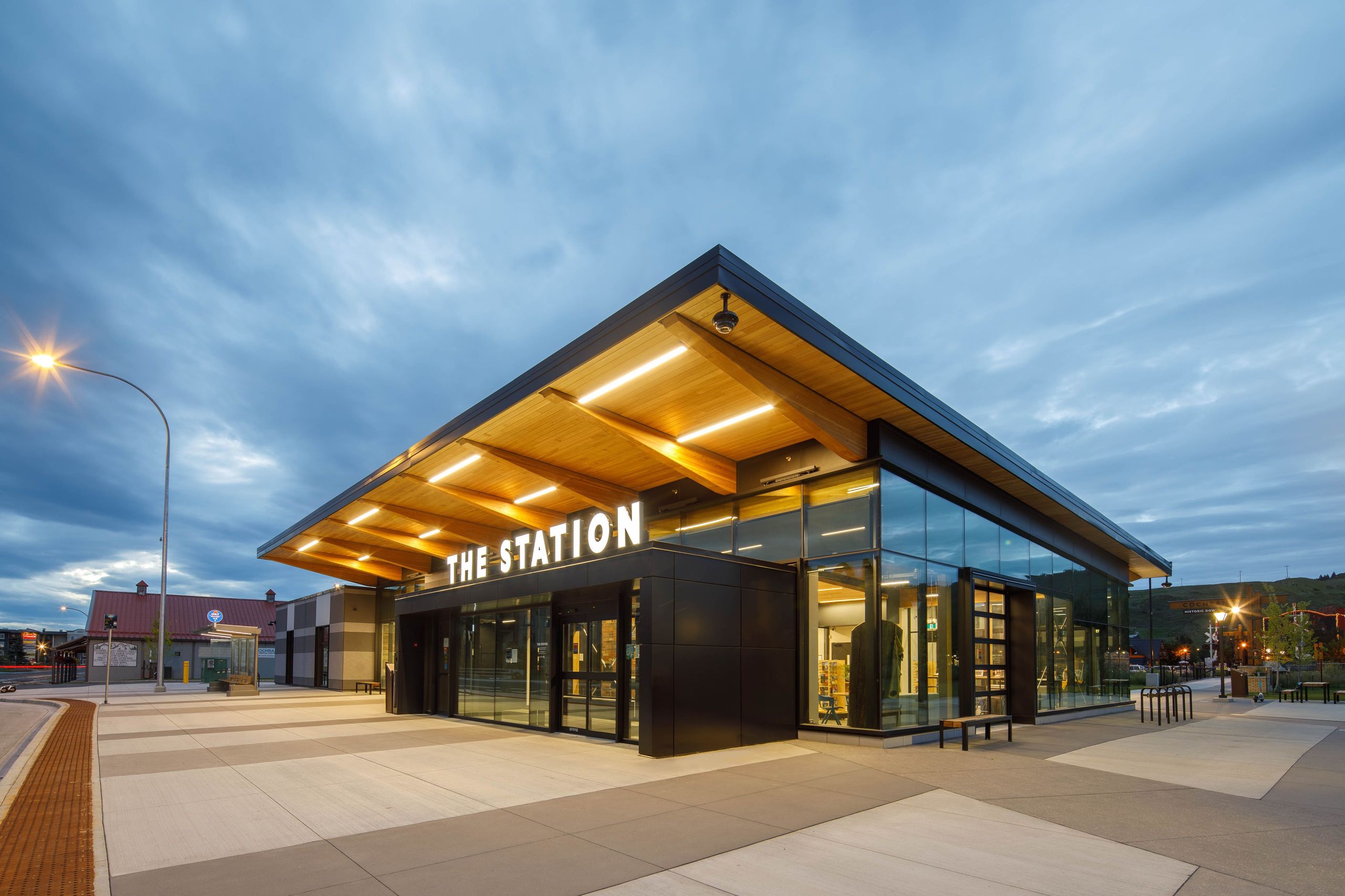 The Station at Cochrane Crossing Awarded a 2024 WoodWORKS Prairie Wood Design Award