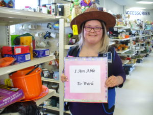 In store with hat