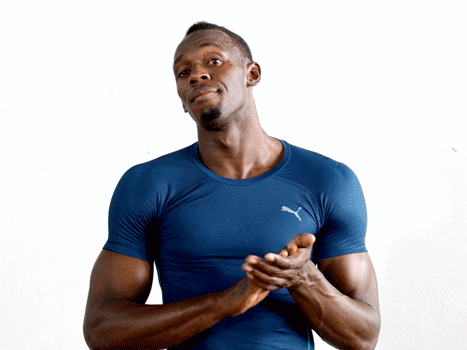 11 Reasons To Join The #GOODWILLCHALLENGE 5 usain bolt applause GIF by PUMA downsized