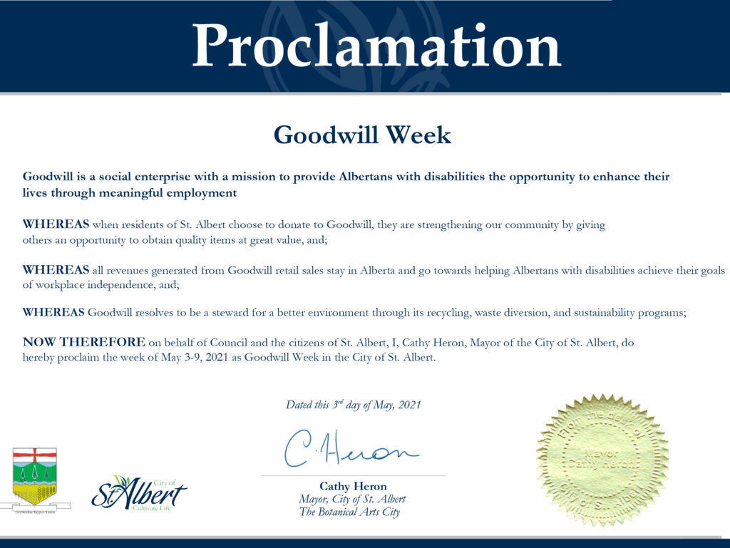 Celebrating 1 Year in St. Albert 16 St Albert Proclamation 2021