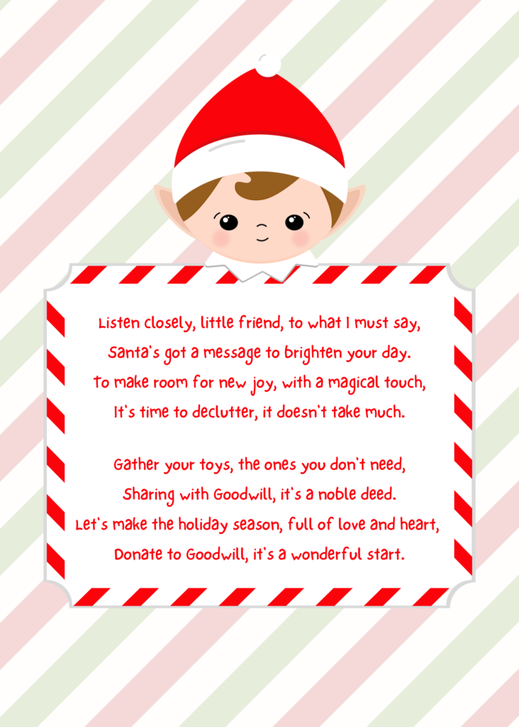 Decluttering & donating with your little festive friend! 1 Elf on a shelf 1