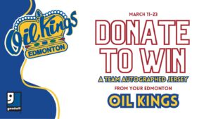 Donate to win Edmonton Oil Kings Twitter Post