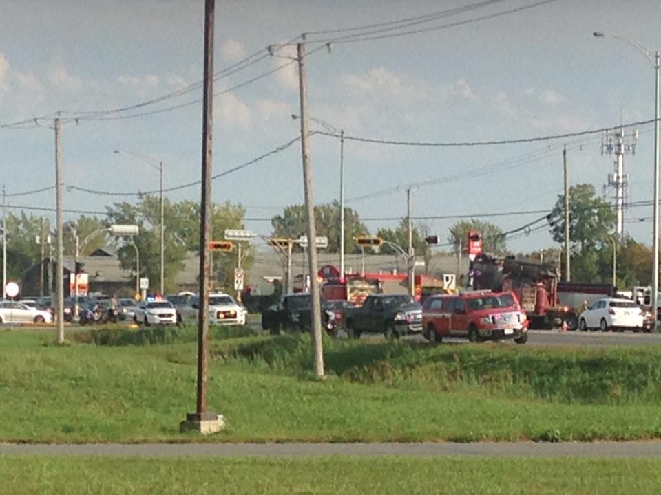 Accident sur la route 132 à Saint-Constant