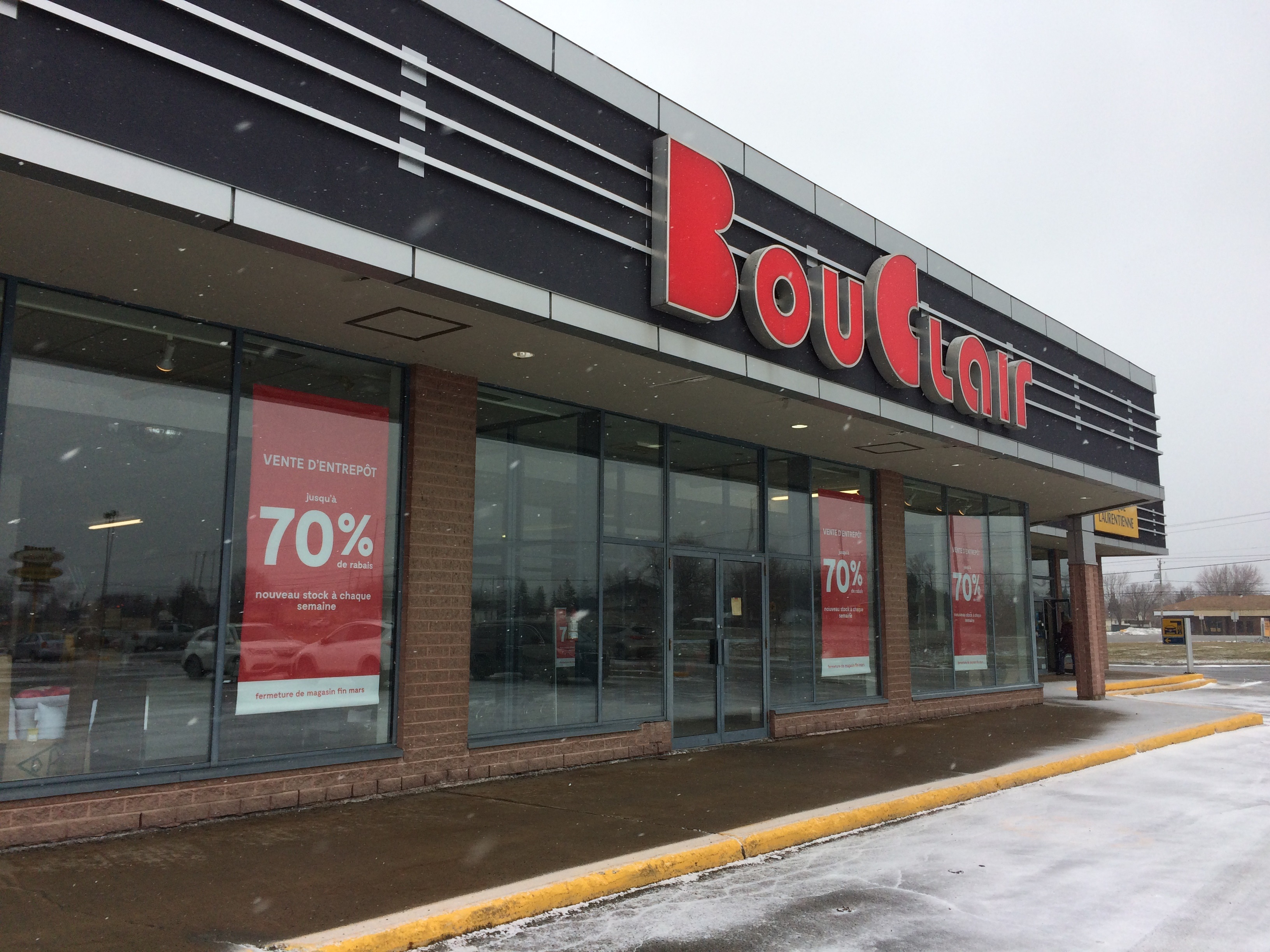 Le magasin Bouclair à Saint-Constant ferme
