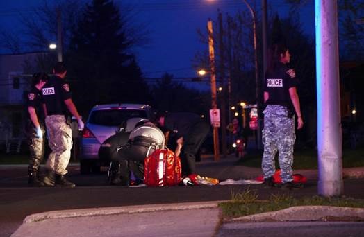 Collision entre une auto et un vélo