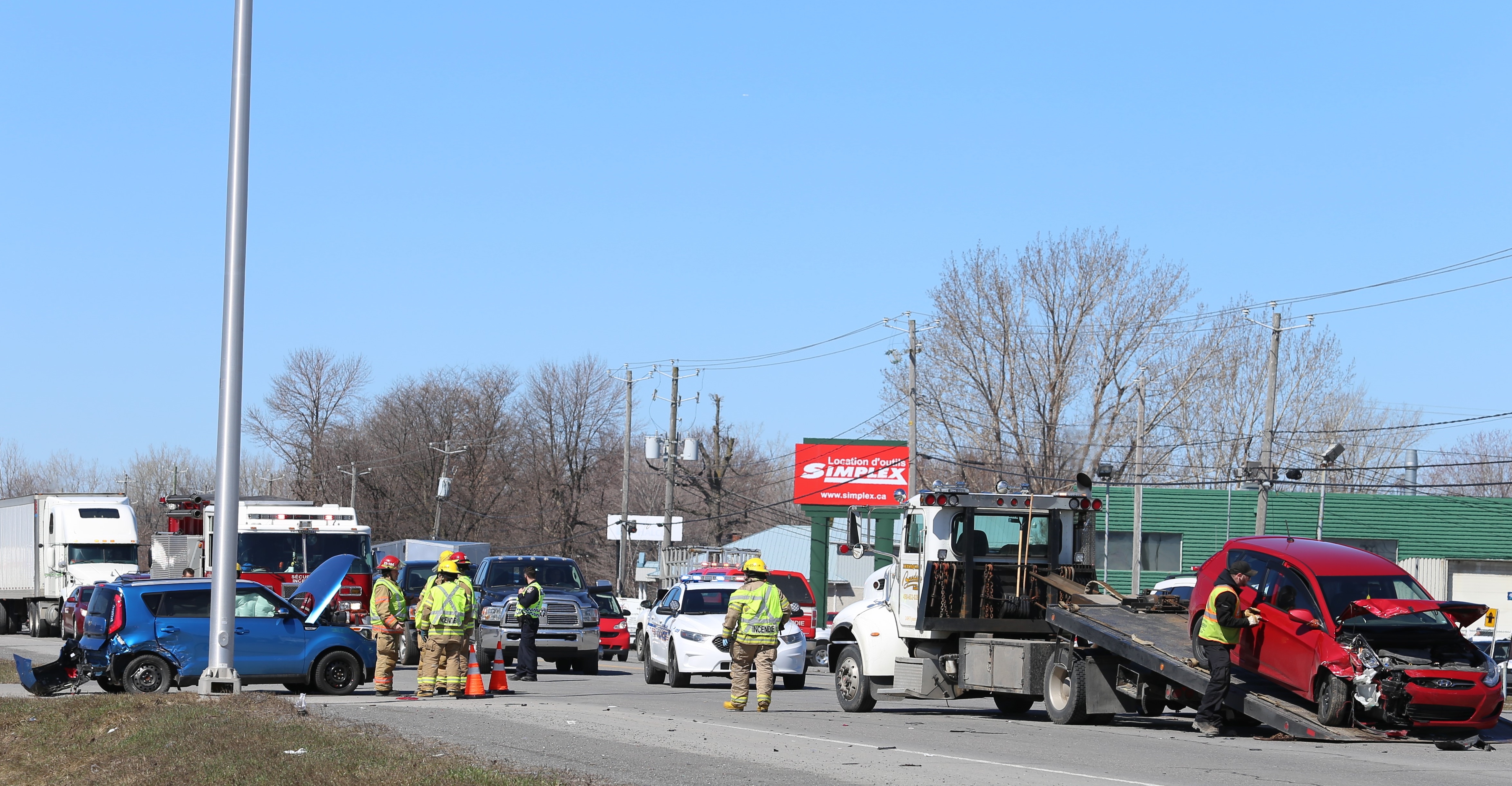 Collision sur la route 132 à la hauteur de Sainte-Catherine