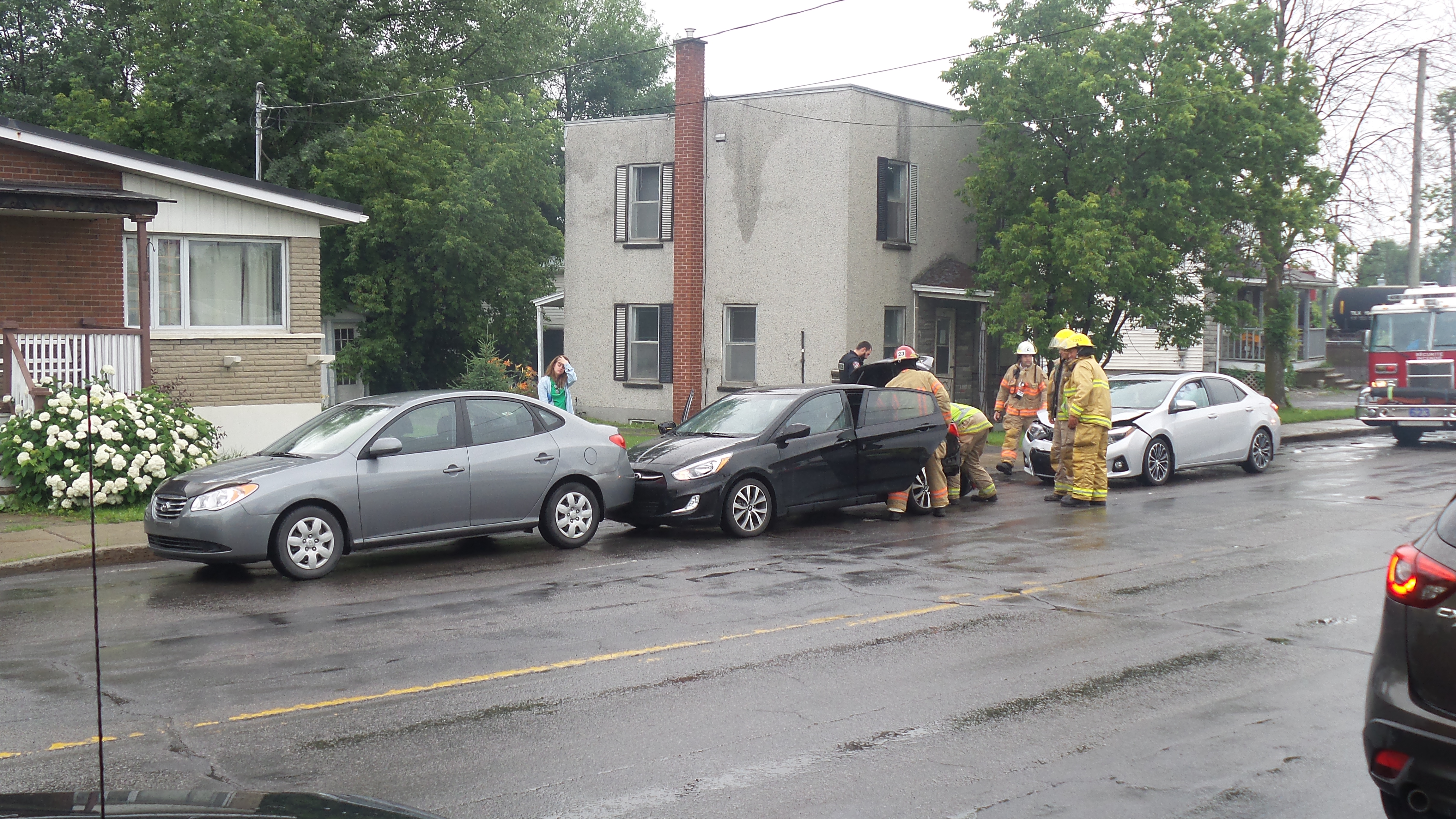 Accident sur la rue Saint-Pierre à Saint-Constant