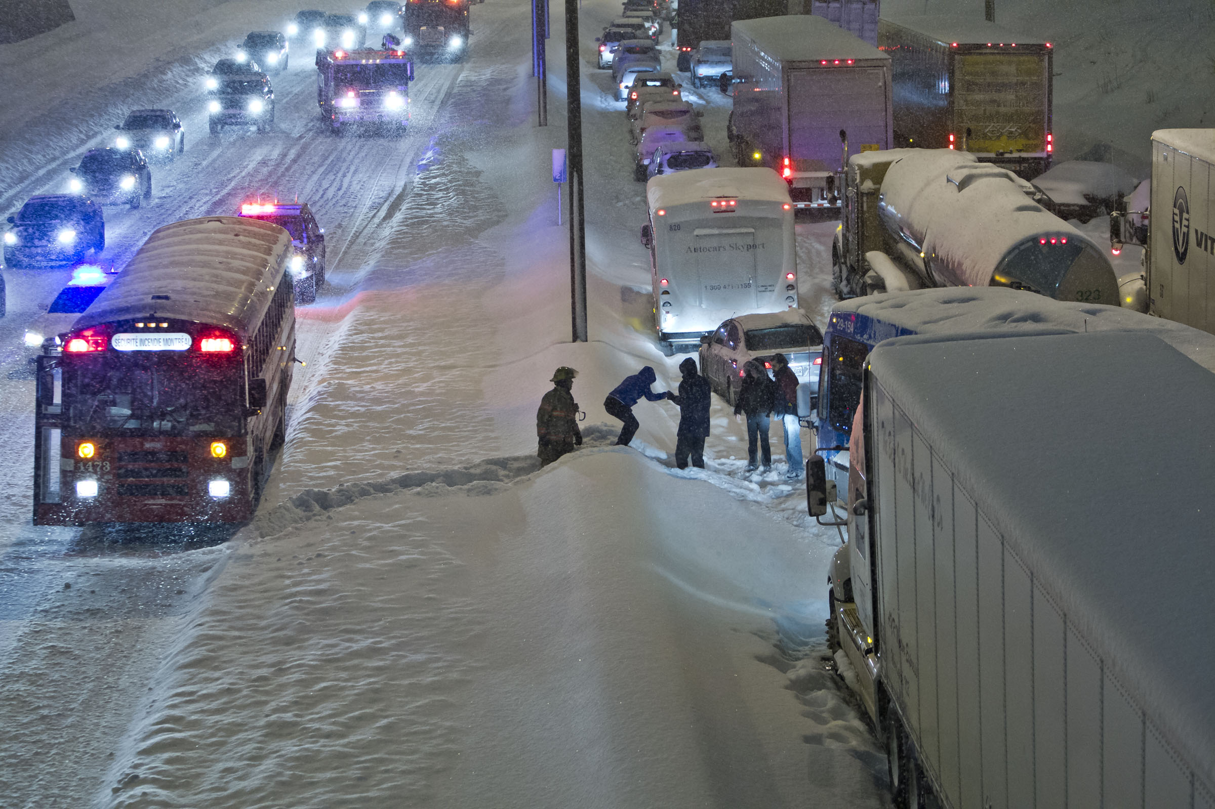 Tempête de neige : un Constantin prisonnier dans sa voiture durant 13 heures