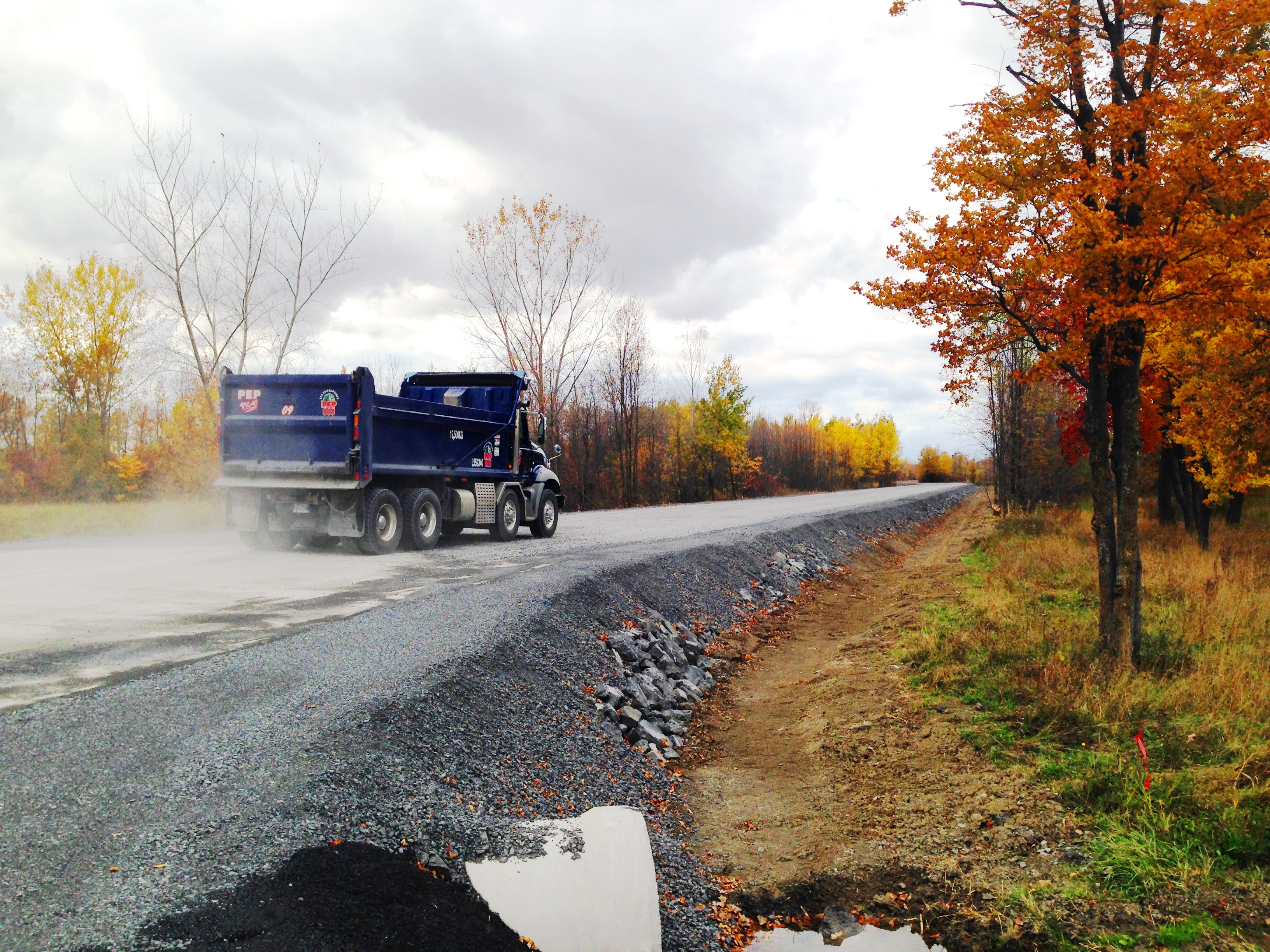 Les camions de retour sur la montée Griffin à Saint-Constant
