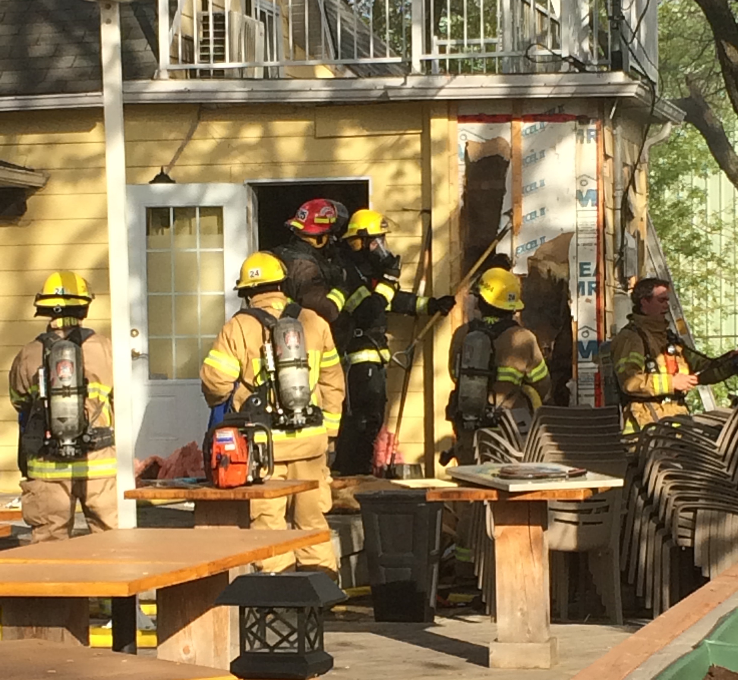 Activité de formation pour les pompiers à Sainte-Catherine