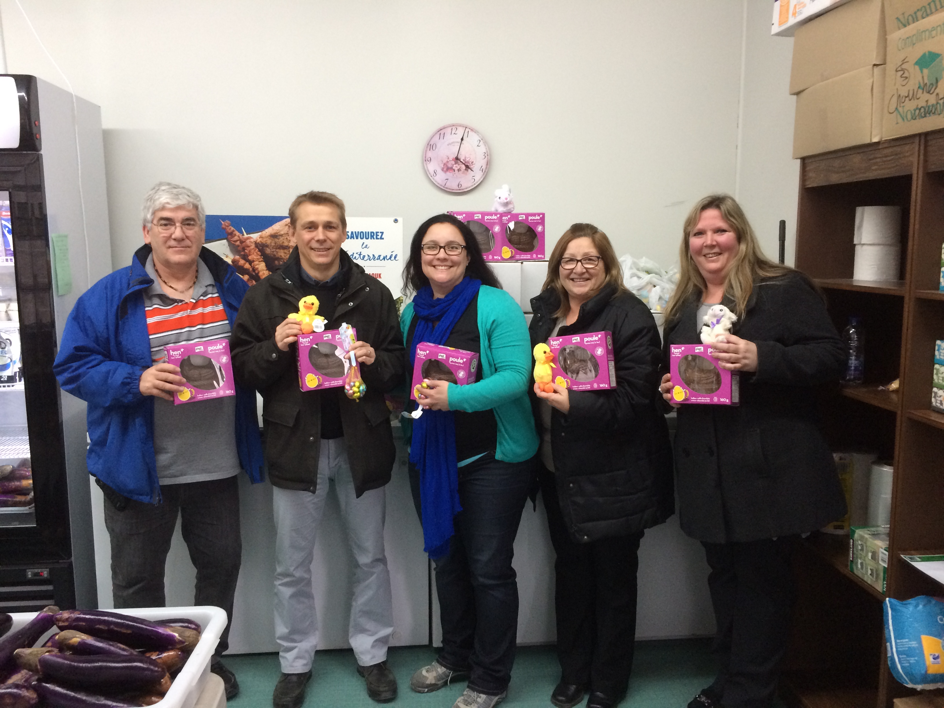 Chocolat et peluches pour le Complexe le partage